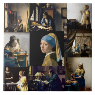 Johannes Vermeer - Meisterwerke Patchwork Fliese