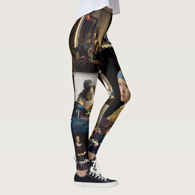 Johannes Vermeer - Meisterwerke Patchwork Leggings (Rechts)