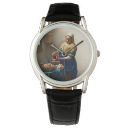 Johannes Vermeer. Milchmädchen. Vintage Kunst Armbanduhr