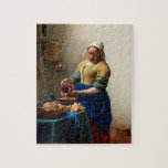 Johannes Vermeer. Milchmädchen. Vintage Kunst Puzzle<br><div class="desc">Johannes Vermeer "The Milkmaid" Puzzle.</div>