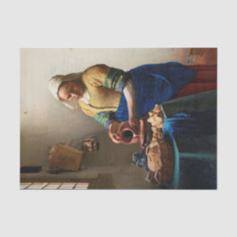 Johannes Vermeer. Milchmädchen. Vintage Kunst Seidenpapier