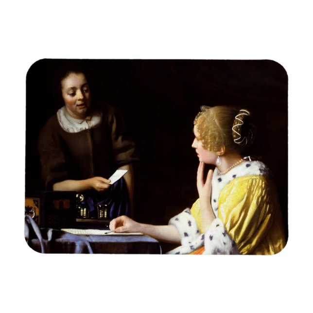 Johannes Vermeer - Ministerin und Frau Magnet (Horizontal)