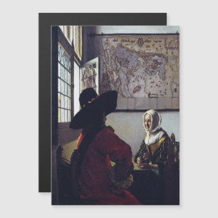 Johannes Vermeer, Officer und Laughing Girl Magneteinladung