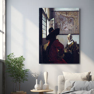 Johannes Vermeer, Officer und Laughing Girl Poster