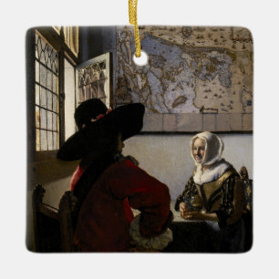Johannes Vermeer - Offizier mit einem Laughing Gir Keramikornament