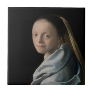 Johannes Vermeer - Studie einer jungen Frau Fliese