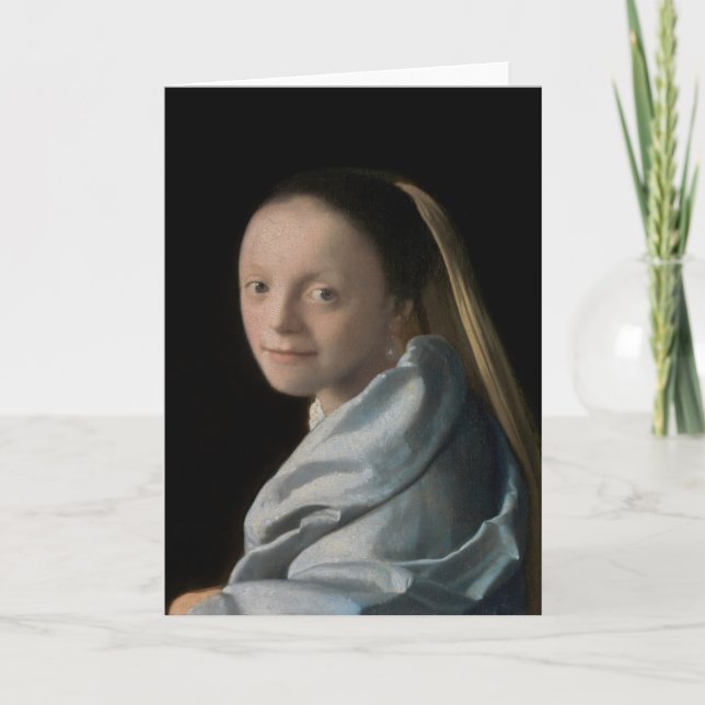 Johannes Vermeer - Studie über eine junge Frau Karte (Vorderseite)