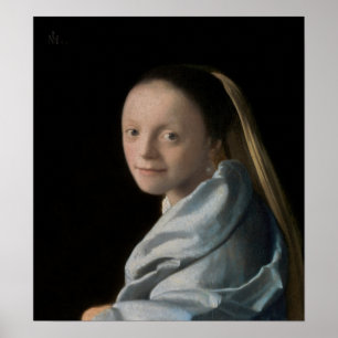 Johannes Vermeer - Studie über eine junge Frau Poster