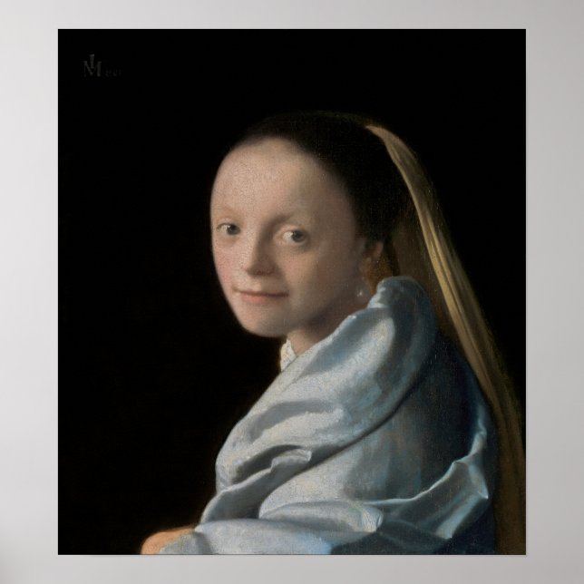 Johannes Vermeer - Studie über eine junge Frau Poster (Vorne)