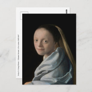 Johannes Vermeer - Studie über eine junge Frau Postkarte