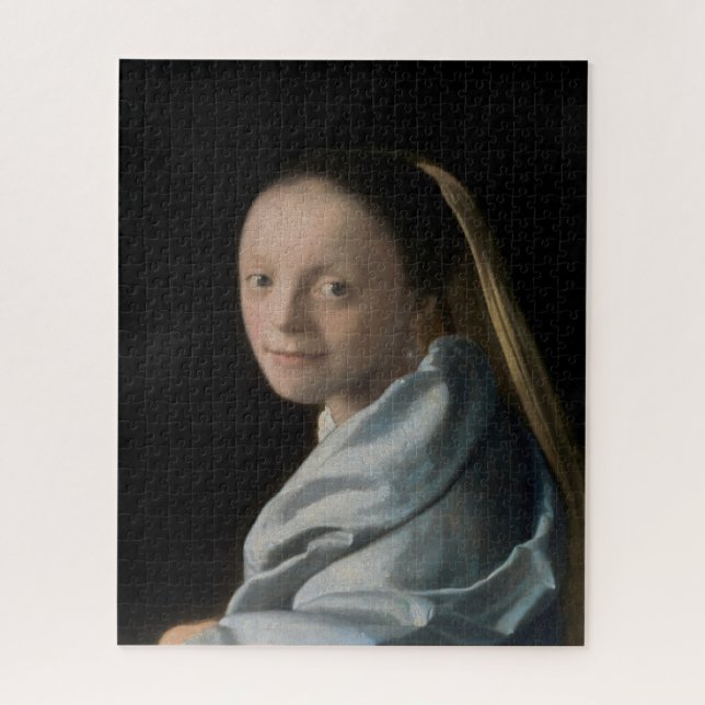 Johannes Vermeer - Studie über eine junge Frau Puzzle (Vertikal)