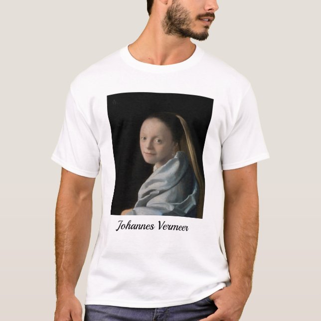 Johannes Vermeer - Studie über eine junge Frau T-Shirt (Vorderseite)