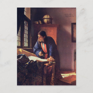 Johannes Vermeer - The Geographer Postcard Postkarte