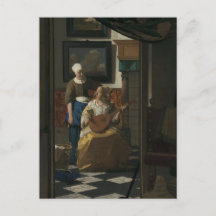 Johannes Vermeer, The Liebe Letter 17th C. Fine Ar
