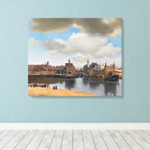 Johannes Vermeer, van Deft, View of Delft Leinwanddruck