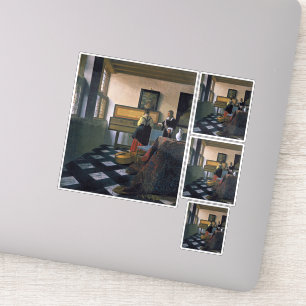 Johannes Vermeer, van Delft, The Music Lesson Aufkleber