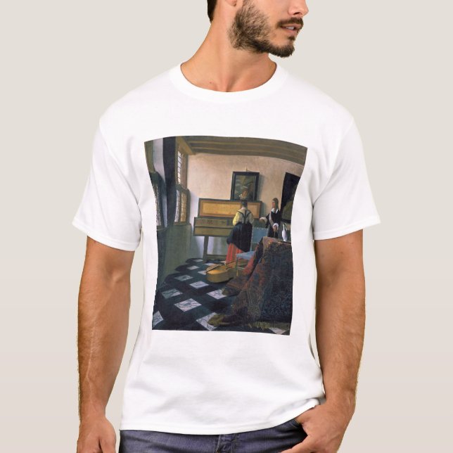 Johannes Vermeer, van Delft, The Music Lesson T-Shirt (Vorderseite)
