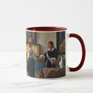 Johannes Vermeers Das Musikunterricht (circa1663) Tasse
