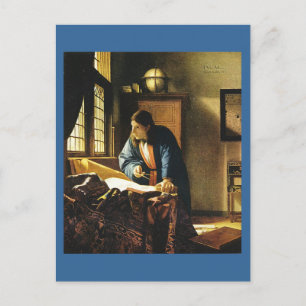 Johannes Vermeers Der Geograph (um 1669) Postkarte