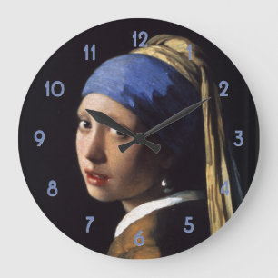 Johannes Vermeer's Girl mit Perlenohrring Große Wanduhr