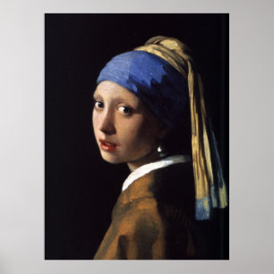 Johannes Vermeer's Girl mit Perlenohrring Poster