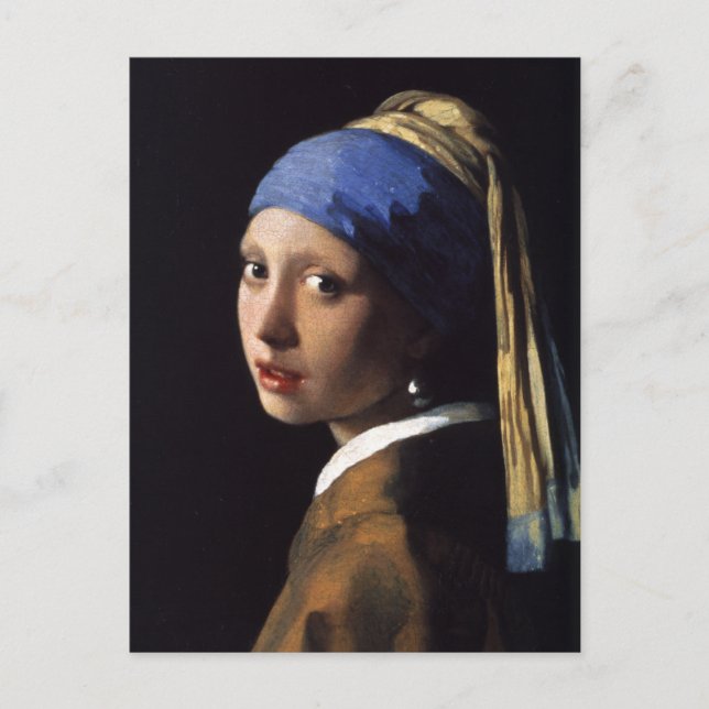 Johannes Vermeer's Girl mit Perlenohrring Postkarte (Vorderseite)