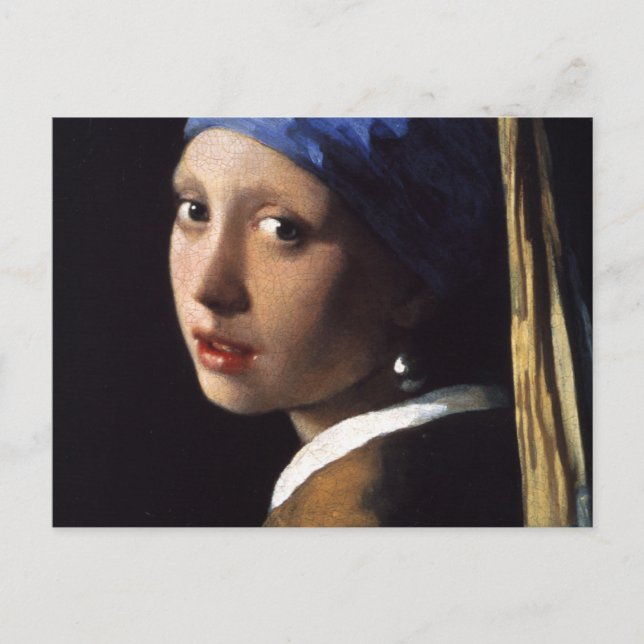 Johannes Vermeer's Girl mit Perlenohrring Postkarte (Vorderseite)