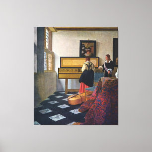 Johannes Vermeers Musikunterricht (ca. 1663) Leinwanddruck