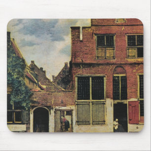 Johannes Vermeers Straße in Delft (circa 1660) Mousepad