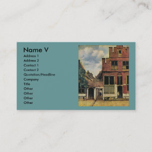 Johannes Vermeer's Street in Delft (ca. 1660) Visitenkarte