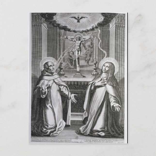 Johannes vom Kreuz und St. Theresa von Avila Postkarte (Vorderseite)