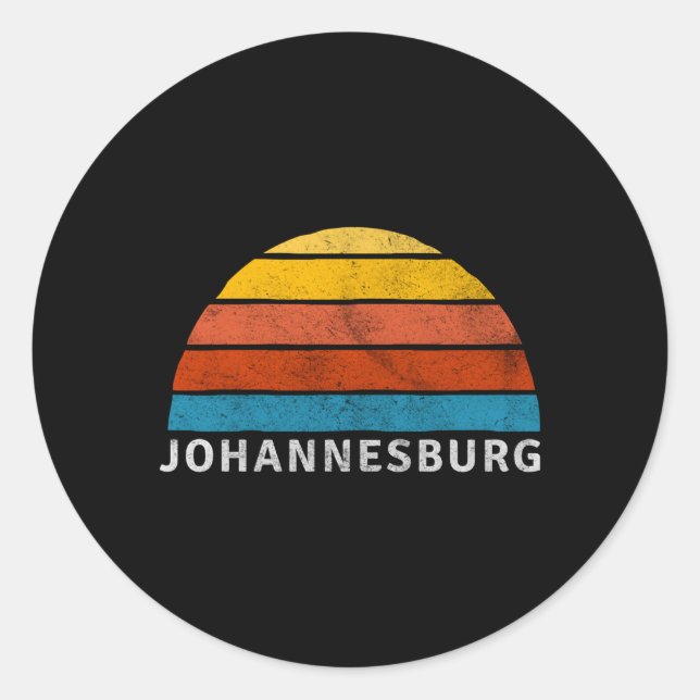 Johannesburg Runder Aufkleber (Vorderseite)