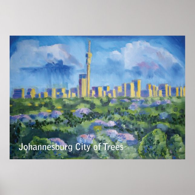 Johannesburg Stadt Bäume Poster (Vorne)