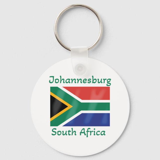 Johannesburg-Südafrika-Flagge Schlüsselanhänger (Vorderseite)