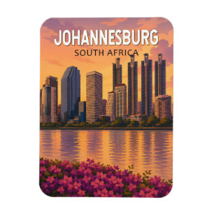Johannesburg Südafrika Illustration Reise Kunst Magnet