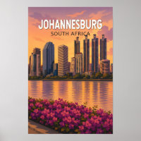Johannesburg Südafrika Illustration Reise Kunst