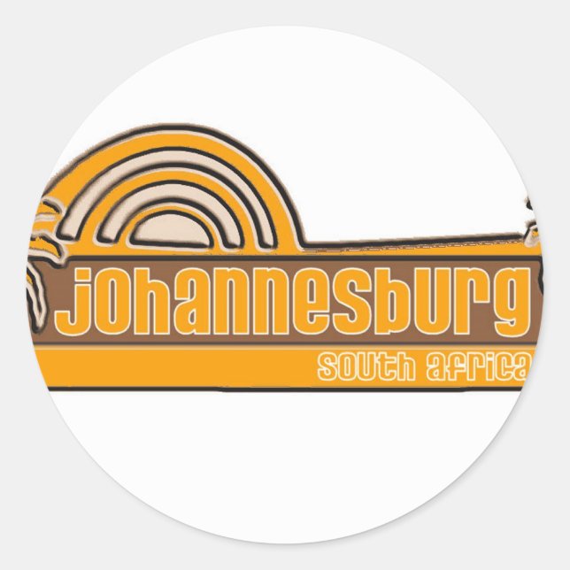 Johannesburg, Südafrika Runder Aufkleber (Vorderseite)