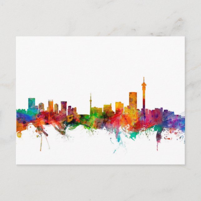 Johannesburg Südafrika Skyline Postkarte (Vorderseite)
