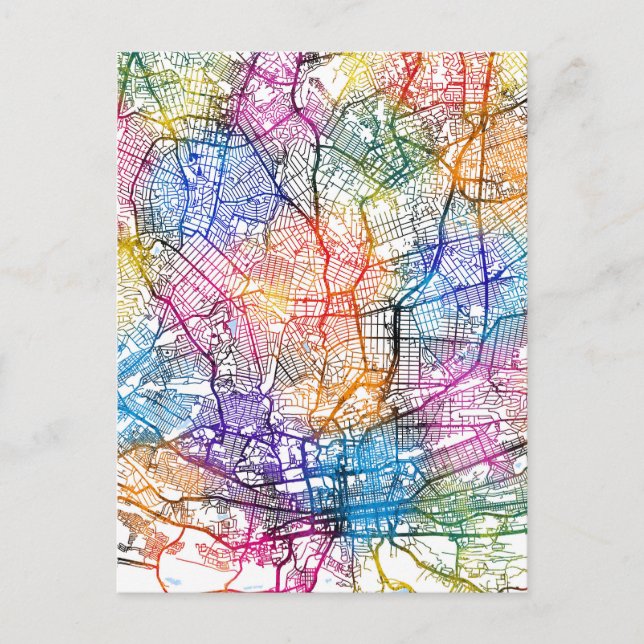 Johannesburg Südafrika Stadtplan Postkarte (Vorderseite)