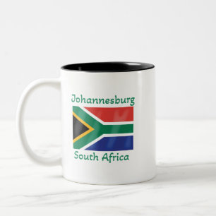 Johannesburg Südafrikanische Fahne Kaffee Tasse