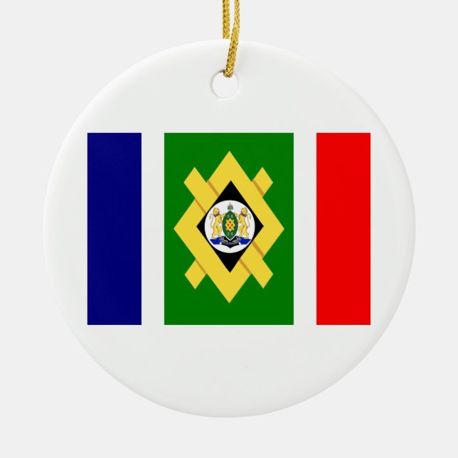 Johannesburger Flagge Keramikornament (Vorne)