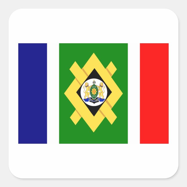 Johannesburger Flagge Quadratischer Aufkleber (Vorderseite)