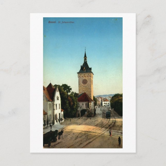 Johannthor Basel Schweiz Vintag Postkarte (Vorderseite)