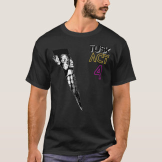 Johhny Joestar Tusk Act 4 Black Gold Lila Design T-Shirt