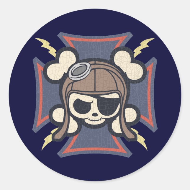 Johhny Maltese Runder Aufkleber (Vorderseite)