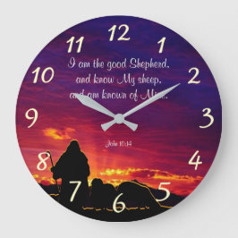 John 10:14 große wanduhr