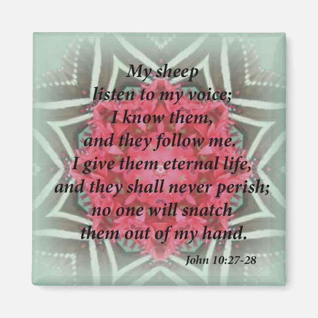 John 10:27-28 magnet (Vorne)