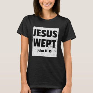 JOHN 1135 JESUS WEPT Christlich Bibel Verse Compas T-Shirt