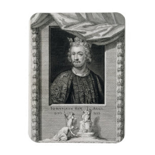 John-(1167-1216) König England ab 1199, engrav Magnet