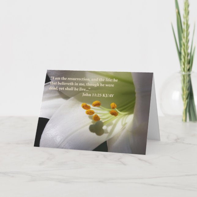 John 11:25 Scripture Card Karte (Vorderseite)